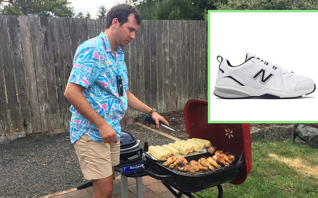 HEAT WAVE: Local Dad in Fresh Kicks Fires Up The Grill As Temps in Oregon Soar Above 50 Degrees