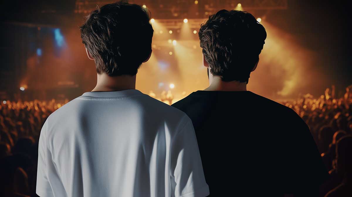 tall guys blocking view at concert