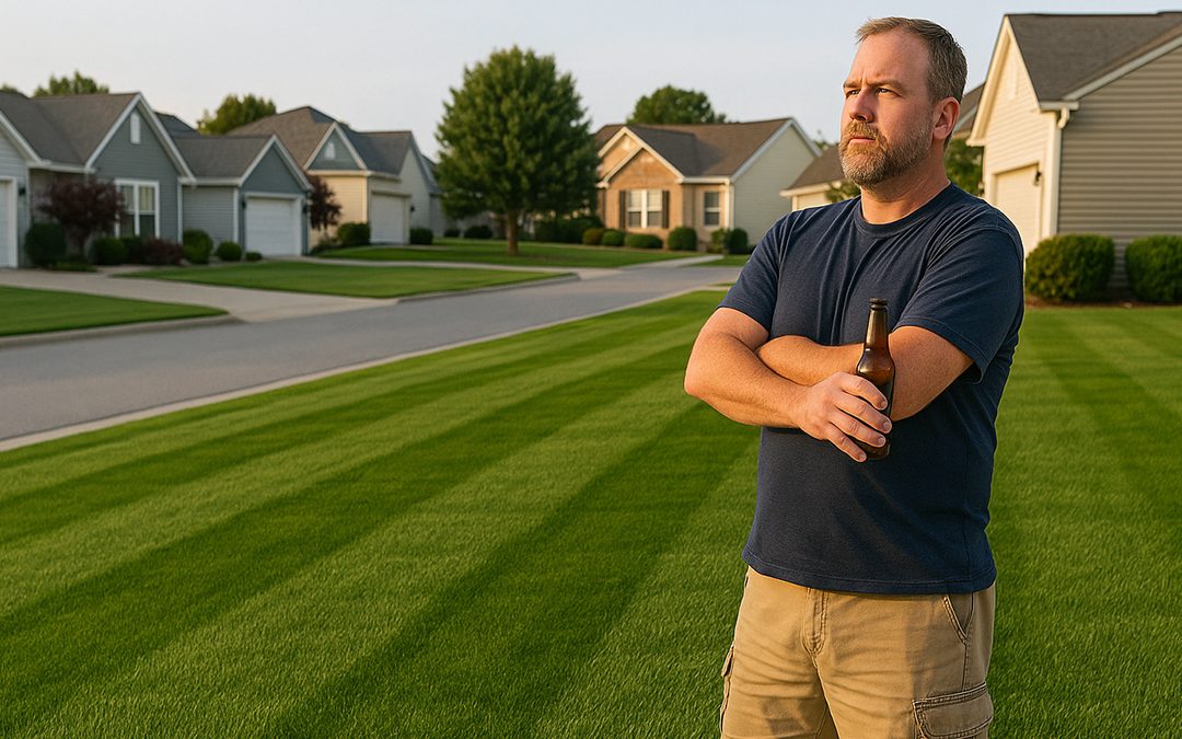 Local Man Casually Stands at Edge of Lawn for 45 Minutes Just to Let Everyone Know He Did That