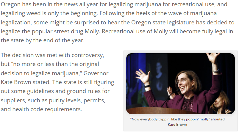 screenshot of Oregon Life article