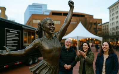Portland Unveils Tonya Harding Statue in Pioneer Courthouse Square