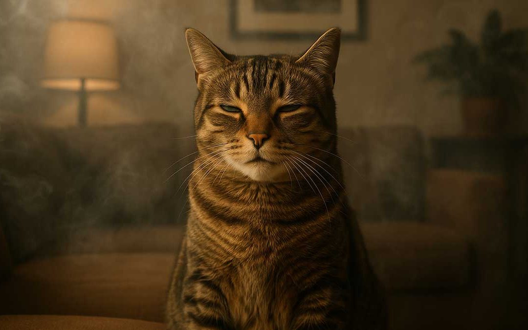 Missing Eugene Cat Allegedly Just Blazed Out of His Mind at the Neighbors’ Place