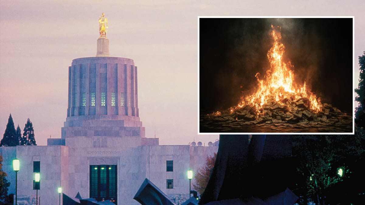 money burning oregon