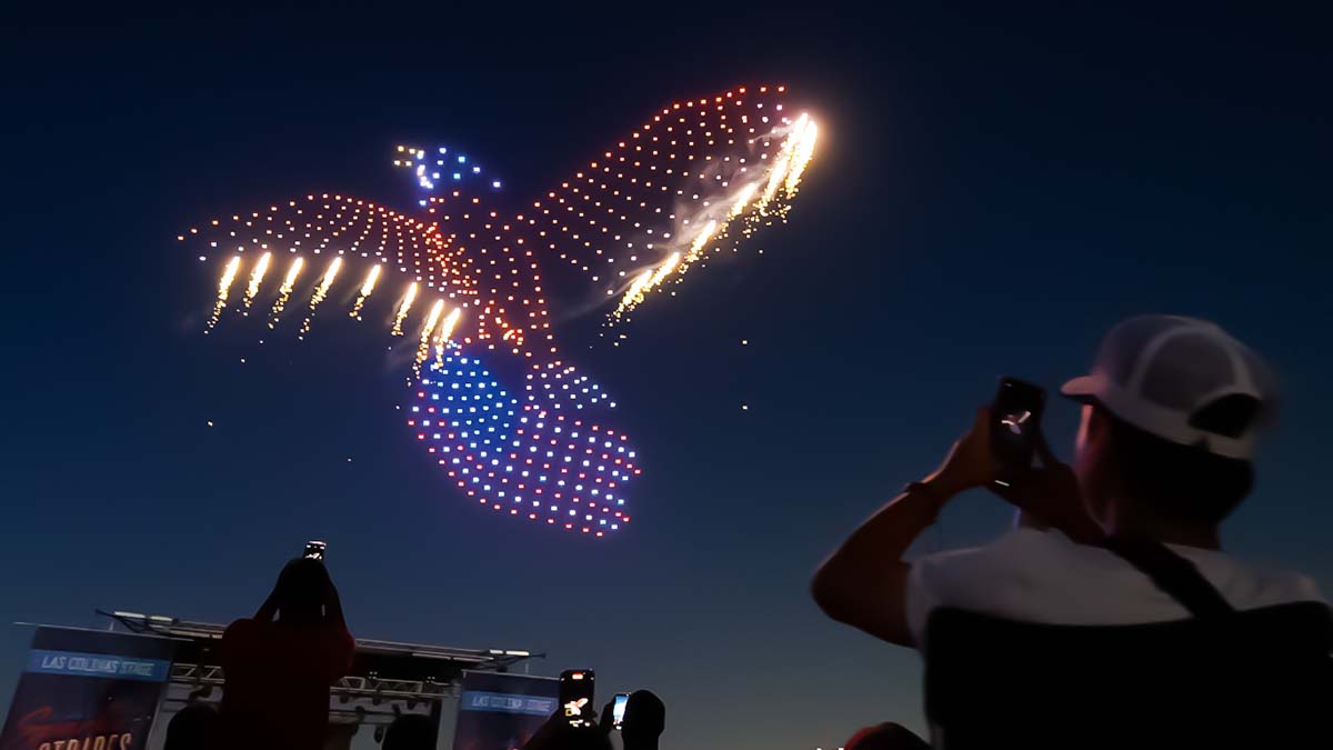 Firework drone show 4th of July