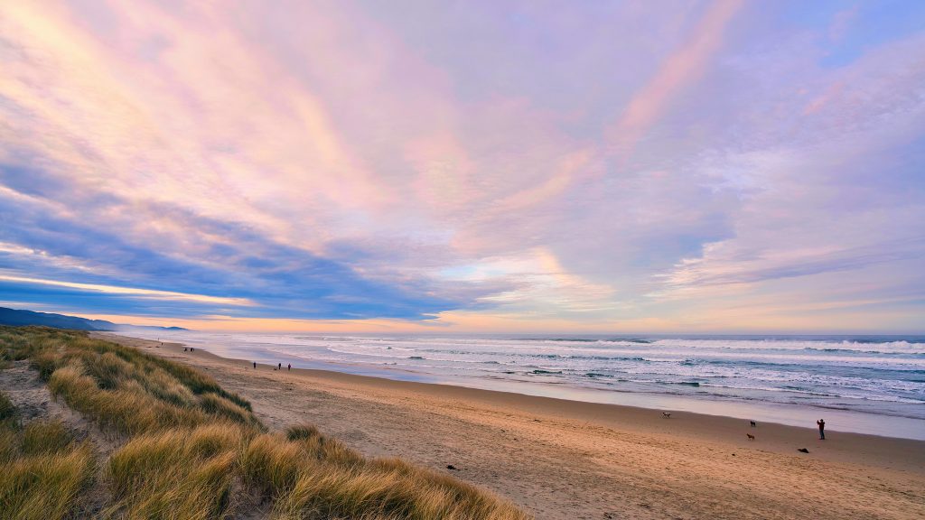 A beach in Manzanita, Oregon.