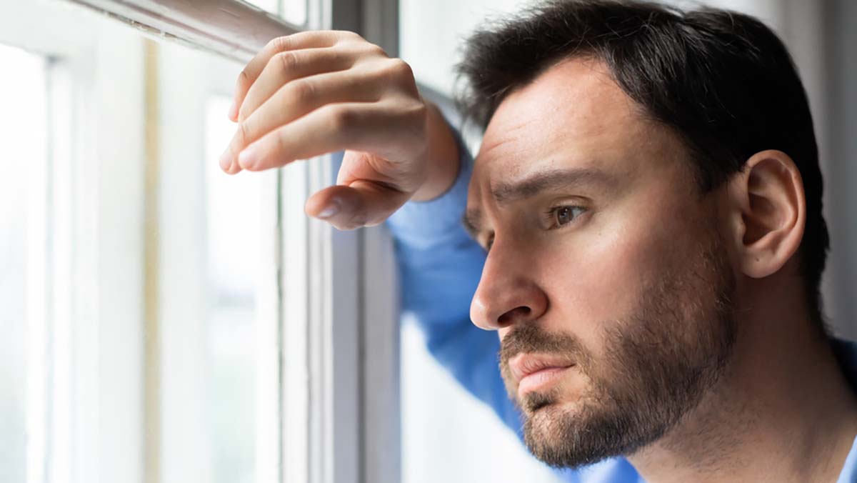 man deep in thought