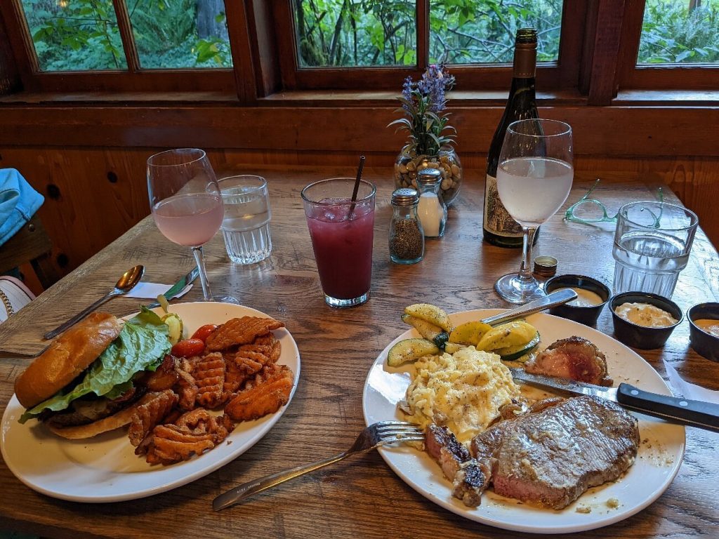 South Falls Cafe Meal, Smith Creek Village, Silver Falls State Park, Oregon, Waterfall Wonderland, Ten Waterfalls Hike, Oregon's Crown Jewel, Forest Bathing, Where to Stay, Lodging in Silver Falls State Park, Cozy Cabins, Civilian Conservation Corps, Oregon History, Hiking in Oregon, Willamette Valley, Best Hiking Trails, Horseback Riding, Off Road