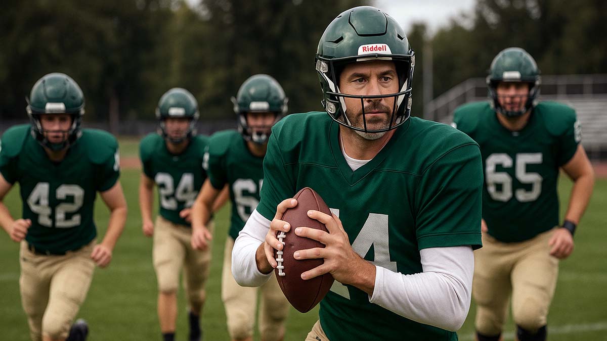 Dad is the new quarterback star