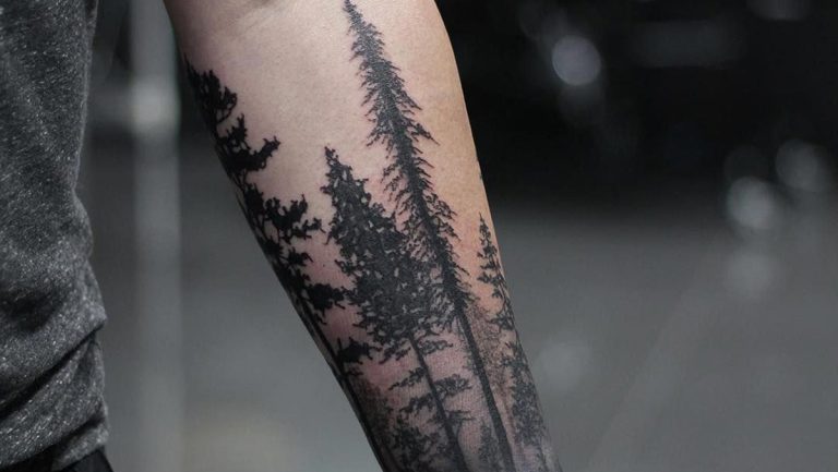 Report: Another Guy Gets “Unique” Forest Tattoo on Forearm