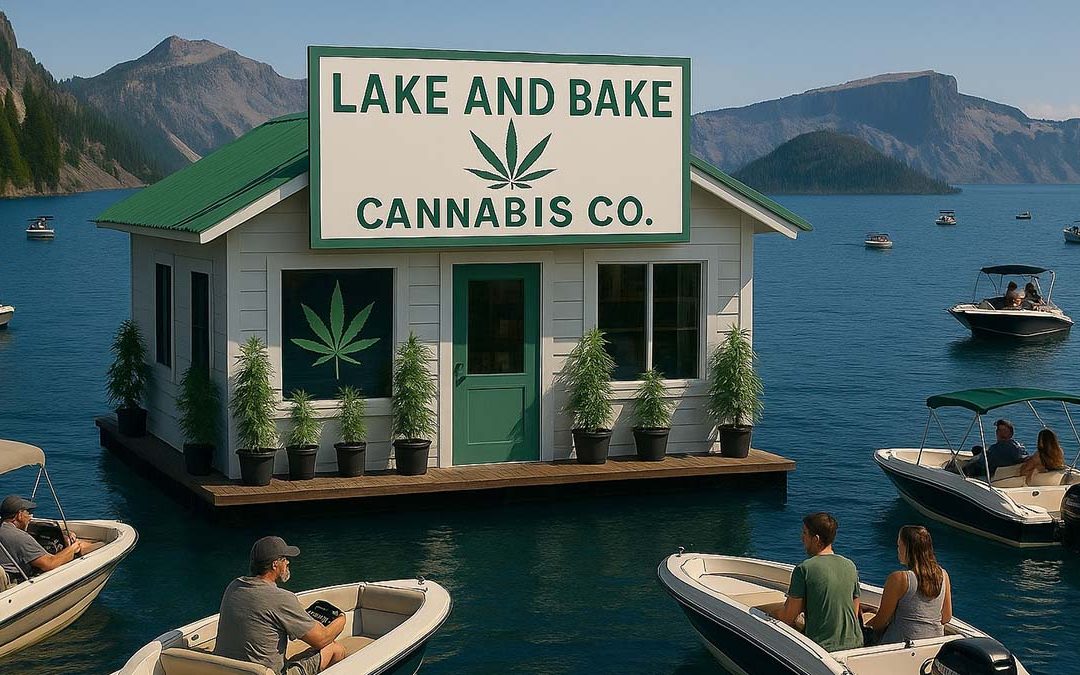 New Floating Weed Shop Turns Crater Lake Into Oregon’s Most Relaxed Tourist Attraction
