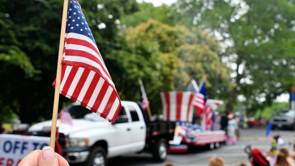 waving american flag