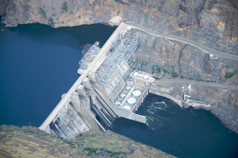 A dam on the Snake River in Hells Canyon.