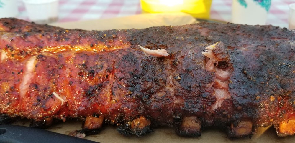 Ribs at Rattlesnake BBQ in Dexter, Oregon.
