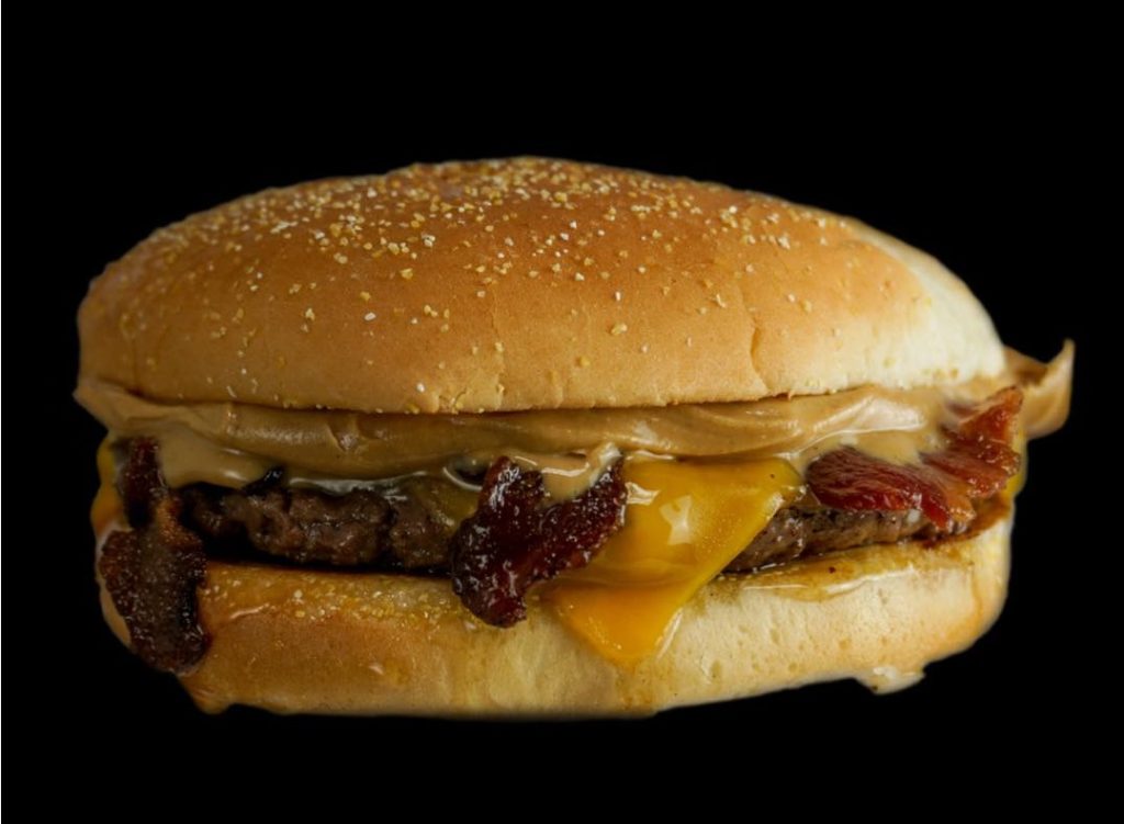 The Peanut Butter Bacon Cheddar Burger.