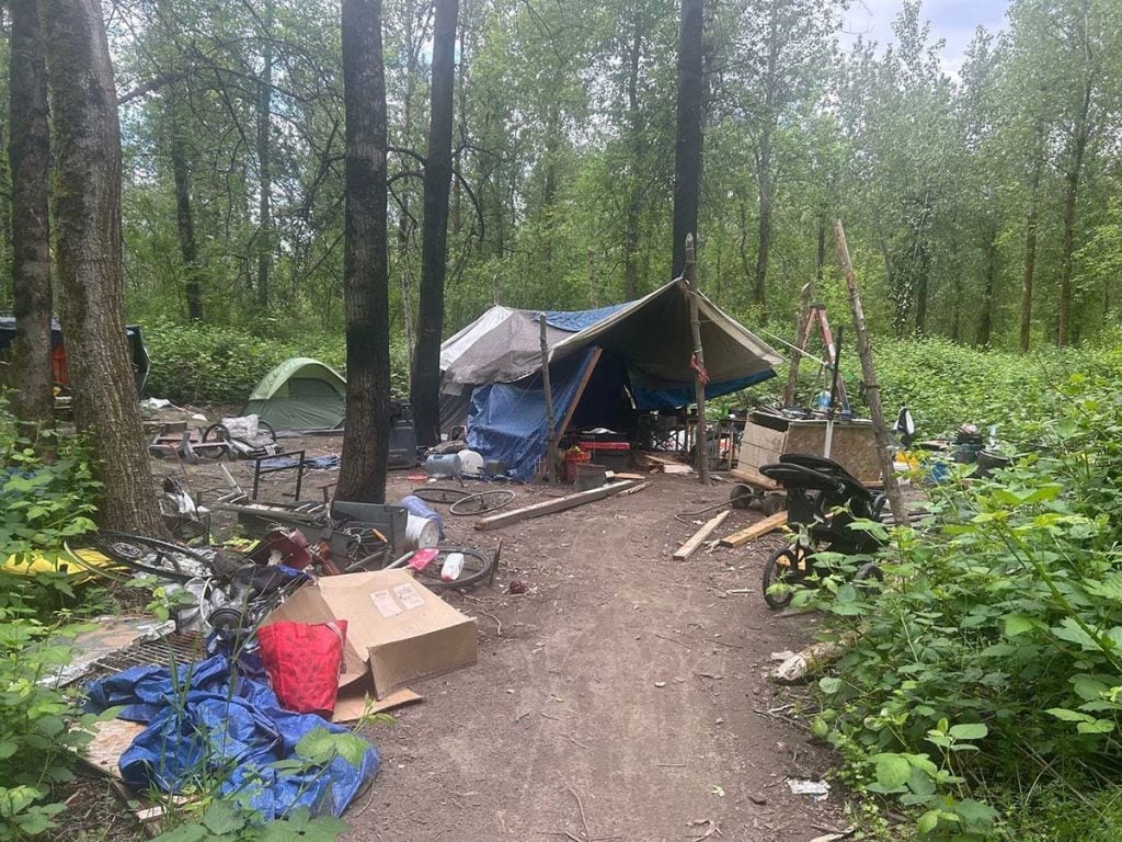 Homeless camp in Oregon