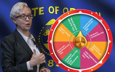 Kotek Unveils ‘Wheel of New State Taxes’ After Funds Vanish Into Oregon’s Black Hole