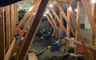 Strange Noises Alert Oregon Residents To Crawl Space Squatter Living With String Lights, Flat Screen, And Meth Pipe