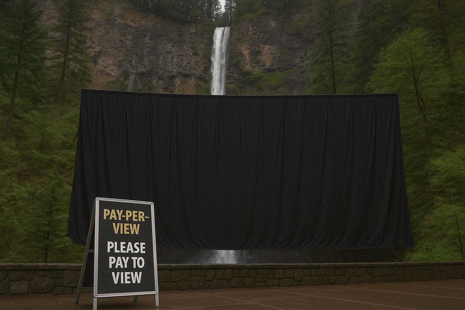 pay per view at Multnomah Falls in Oregon