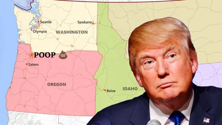 Trump Orders Maps Updated To Show Portland As “Poop” Starting Monday