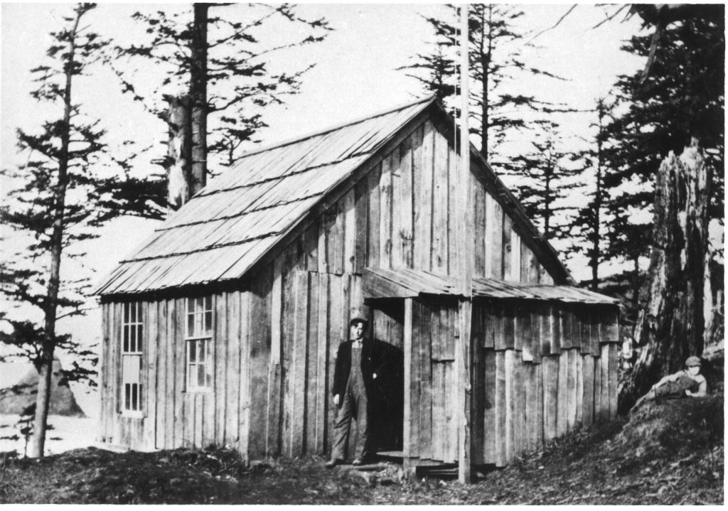 The old one room schoolhouse at Heceta Head. Children of the lightkeepers, and other children nearby learned here from grades 1-8.