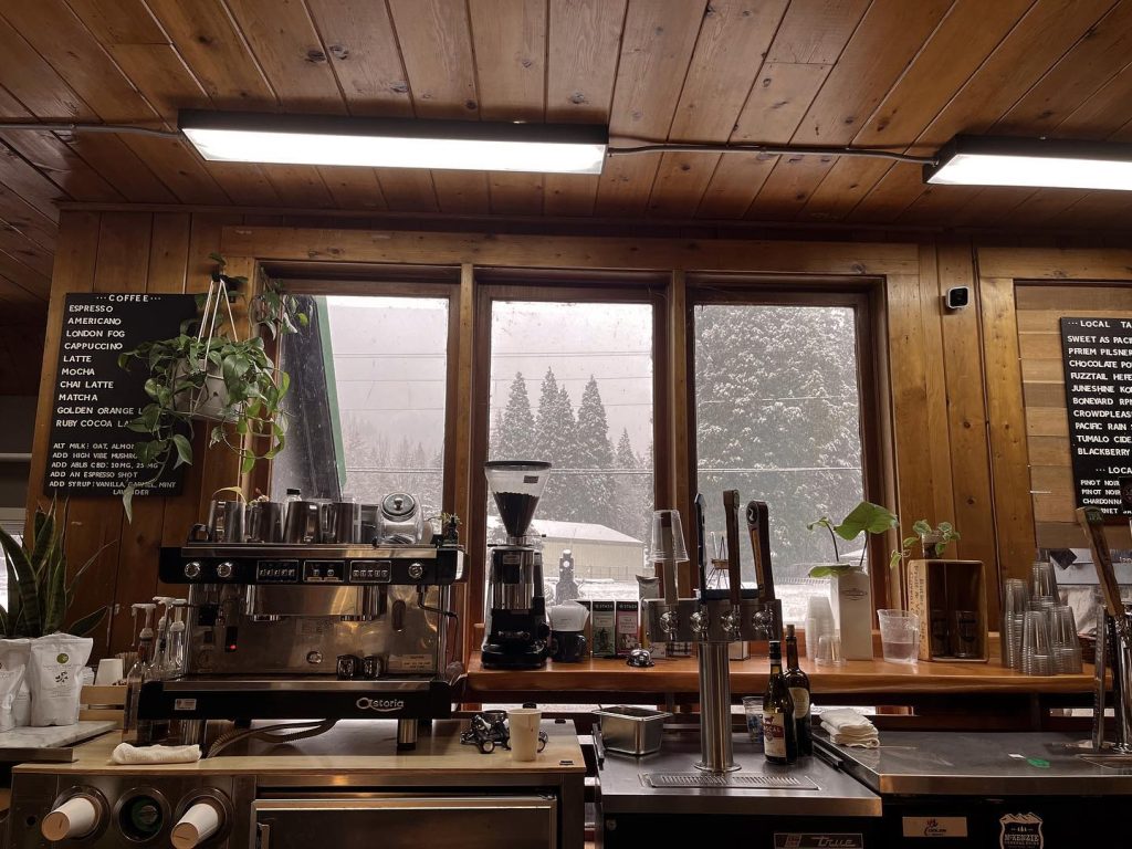 Coffee bar at the Mckenzie General Store