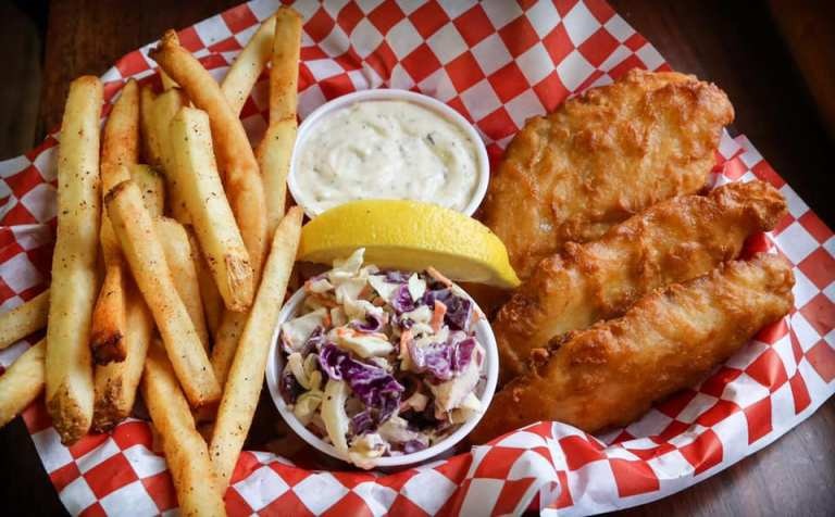 Fish and chips at the Mckenzie General Store