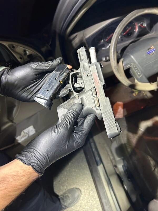 A firearm seized during the sex trafficking crackdown in September.