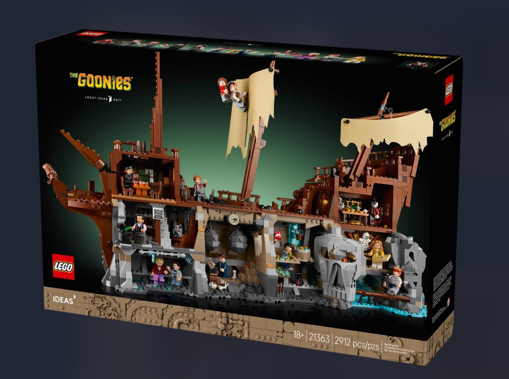 LEGO Goonies Set, Movie Fans, News, Hey You Guys, Family Fun,
Astoria Oregon, Pirate Ship, Minifigs
Truffle Shuffle, One Eyed Willy,
Boobie Traps