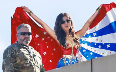 Kristi Noem Poses on ICE Building in Superhero Suit Just To Remind Tina Who’s Boss