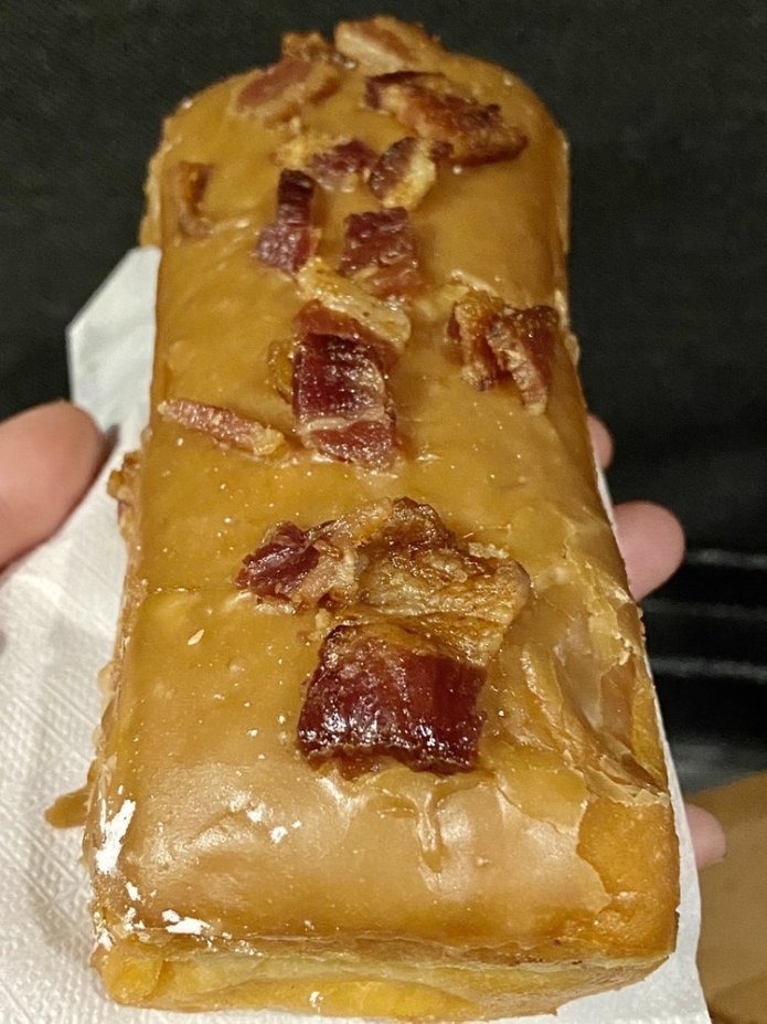 Bacon maple donut