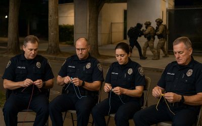Portland Police Host Knitting Circle Across the Street While Feds Make Arrests at ICE Building