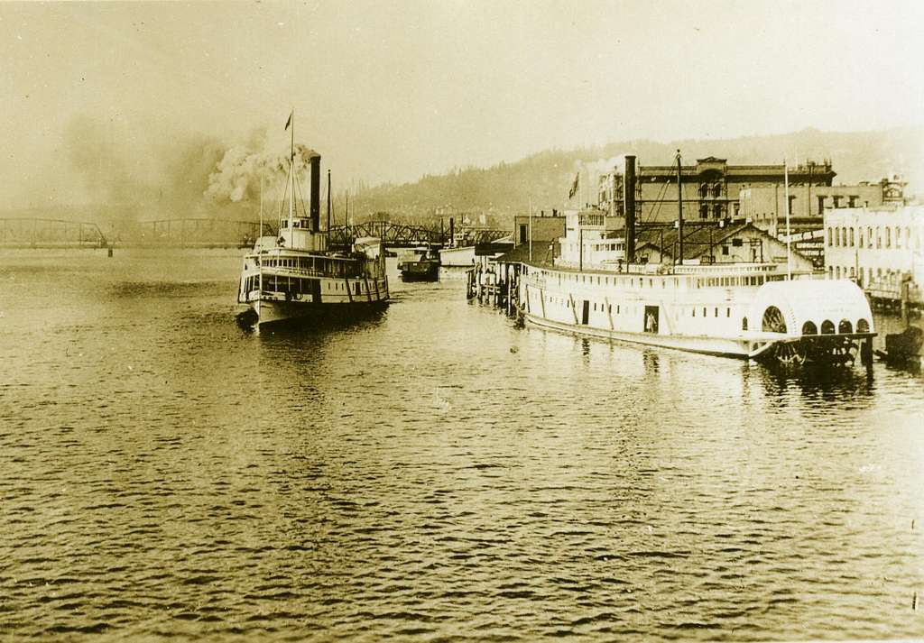Portland history, Gilded Age, Oregon history, HBO The Gilded Age, Pittock Mansion, Henry Weinhard, Shanghai Tunnels, Old Town Portland, Oregon travel, historical Oregon, vanished mansions, Steamships, 1887, 1894, TJ Potter, SG Reed, Vintage photograph