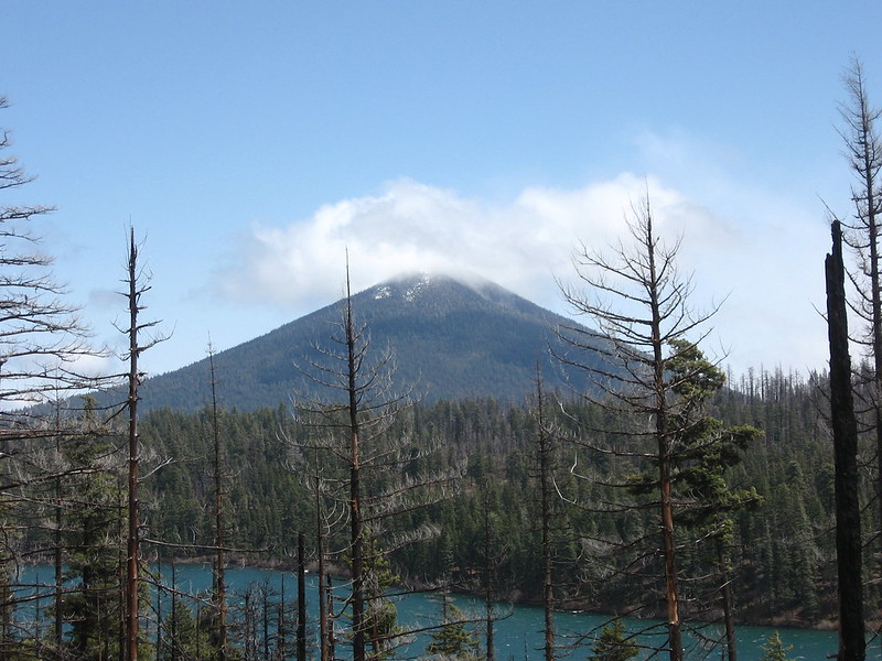 Black Butte standing tall over the Metolius River.
