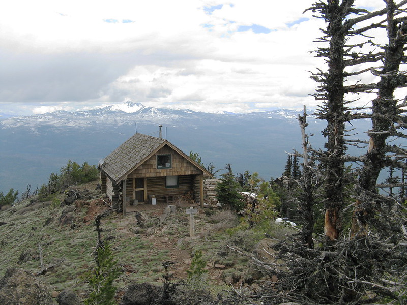 The staff cabin at the top of Black Butte.