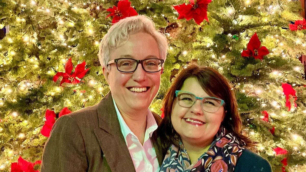 Tina and her beautiful wife during Christmas