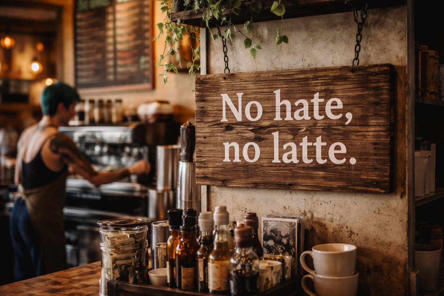 no_hate_latte Portland, Oregon coffee shop