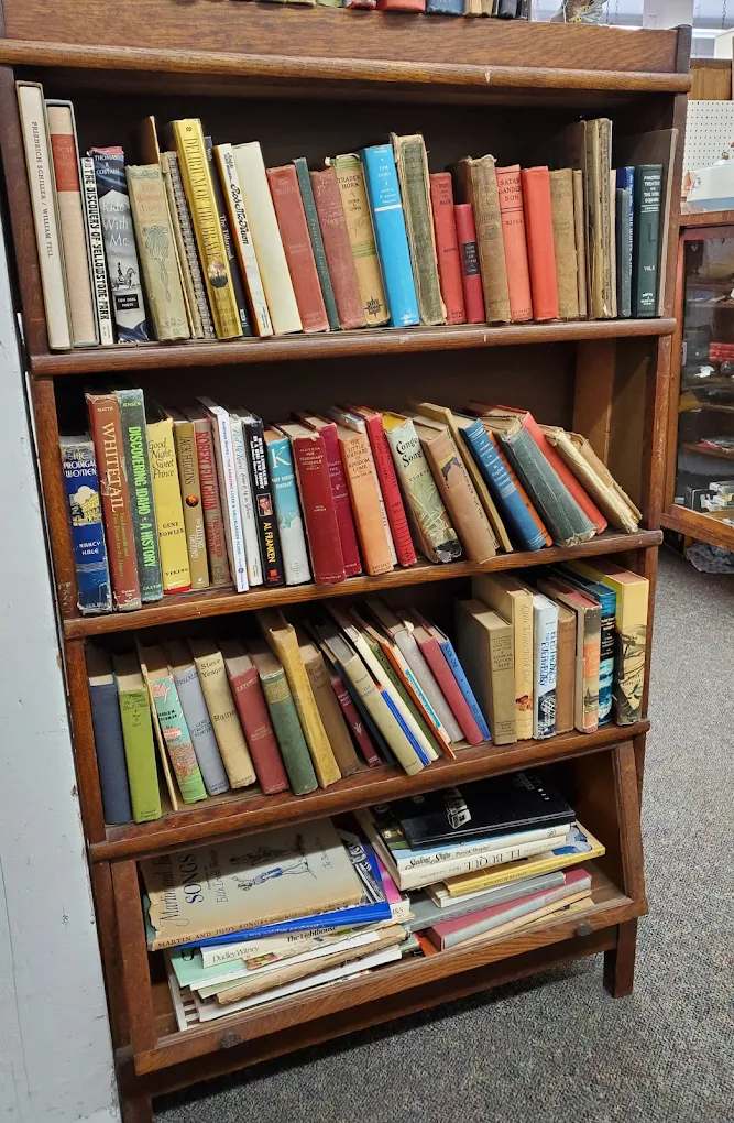 A display of antique books in Phog Bounders.