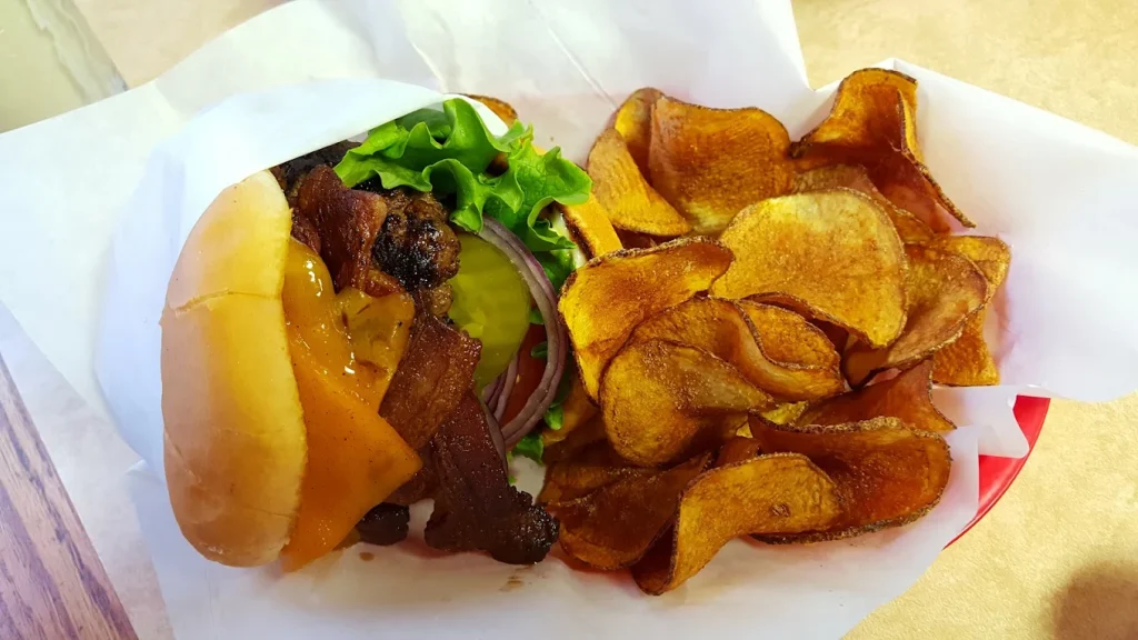 Delicious food at Giant Burger, in Springfield, Oregon.