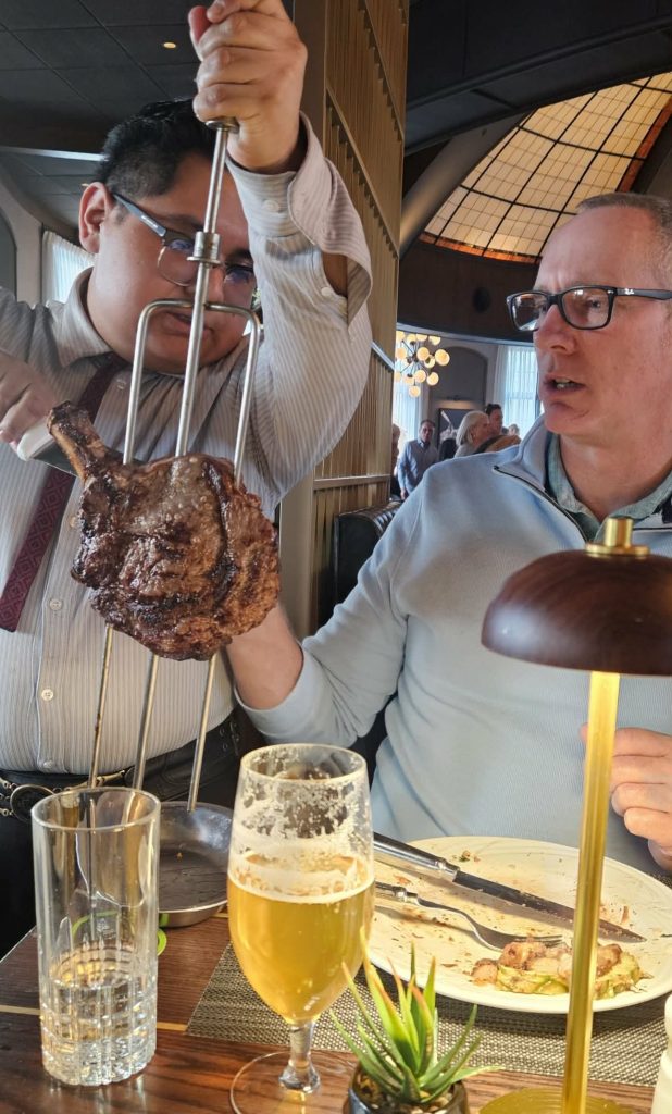 Fogo de Chão, brazillian steakhouse, Tigard Oregon, Portland Oregon, carnivore paradise, where to eat, new restaurants, giant meat skewers, buffet, all you can eat, dining, special occasion, food coma, the meat sweats
