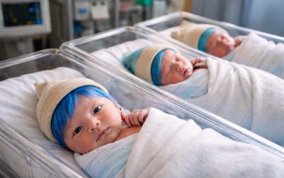 Portland Hospitals Report 38% Increase In Genderless Babies Born With Naturally Occurring Blue Hair