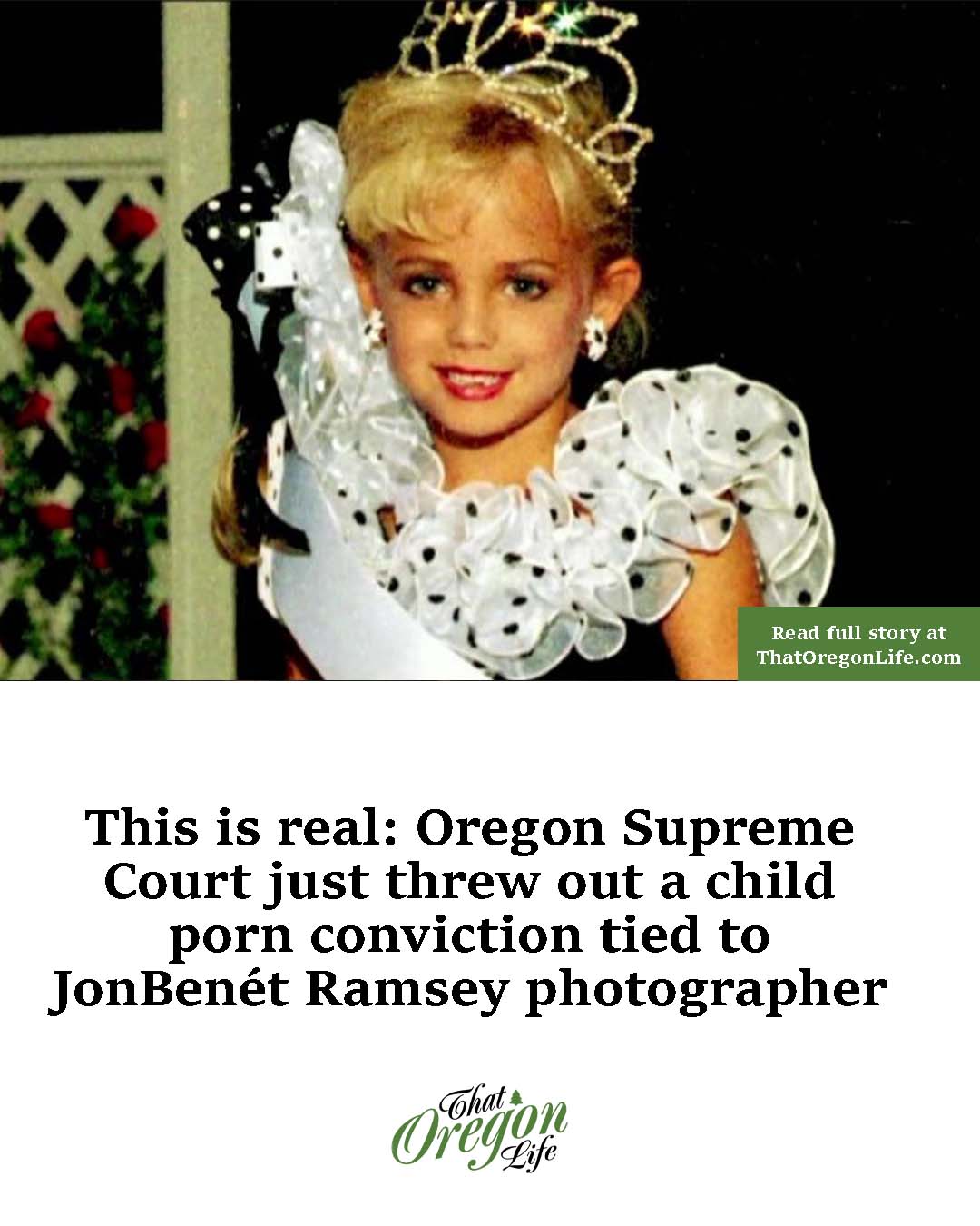 facebook headline JonBenét Ramsey