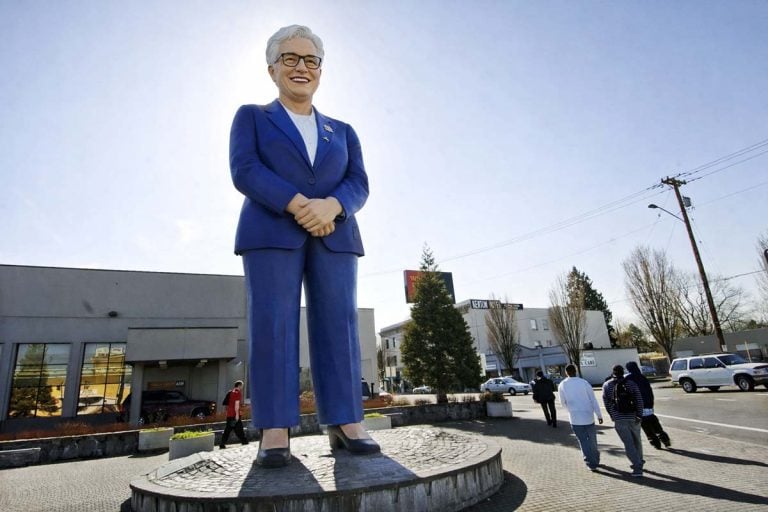 Portland Erects Massive Tina Kotek Statue to Recognize Her ‘Impressive Rise’ to Sixth Most Unpopular Governor in America