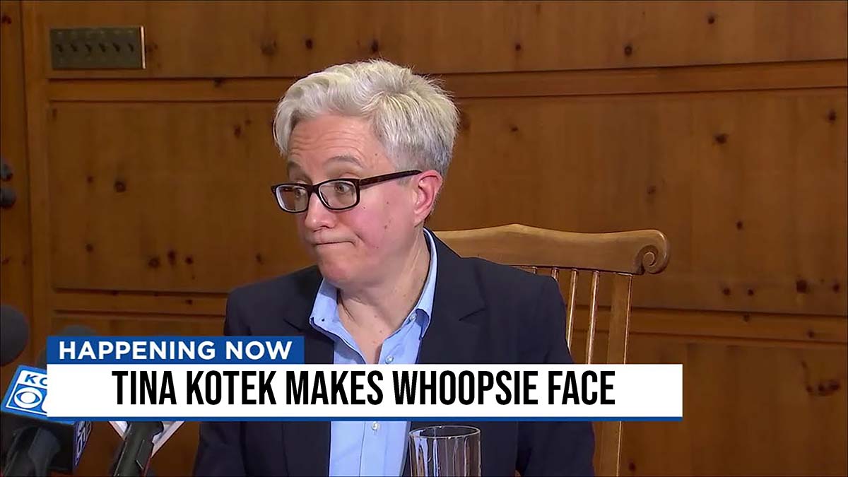 woopsie_face Governor Kotek’s “whoopsie face” after someone asks where the money went.