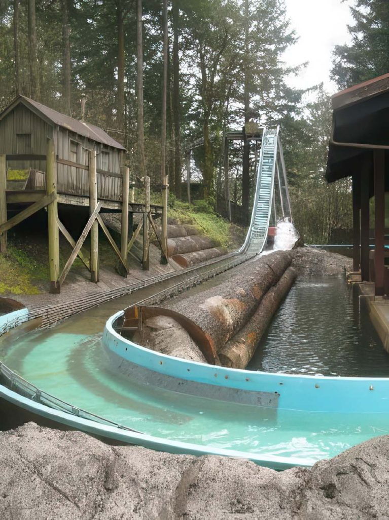 Log ride at Enchanted Forest in Oregon