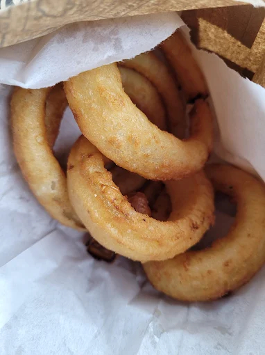 Crispy onion rings from Mike’s Drive-In Oregon classic drive-in side dish