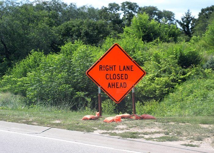 RightLane Right lane ending