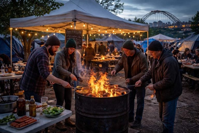 New Portland Eatery Lets Guests Cook Their Own Meal Over Shared Barrel Fire For Added Authenticity