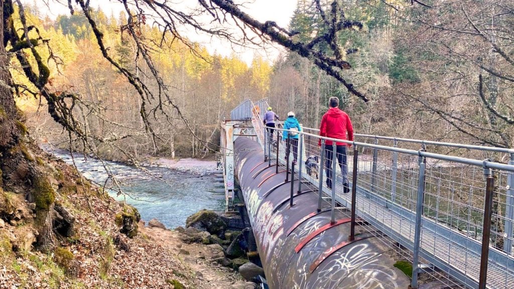 Penstock Flume Pipeline Trail, Hood River Oregon, Columbia River Gorge, Hidden Trailheads, Unique Hikes, Oregon History, Abandoned Places, Railroad Trails, Dog Friendly, PNW, Pacific Northwest, Easy Hikes, Out and Back