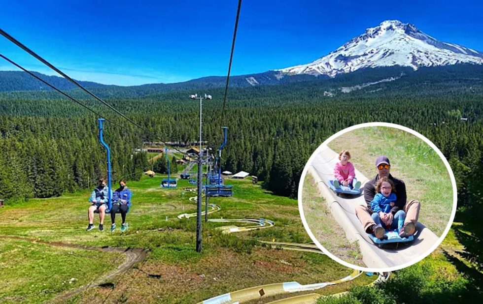 Drawing Spring Mounting Oregon's Only Dual Alpine Slide Sends Riders Racing Down Mount Hood