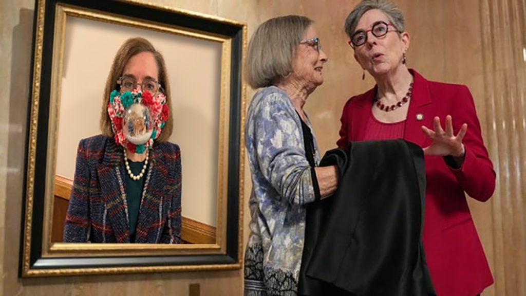Kate Brown Christmas Mask
